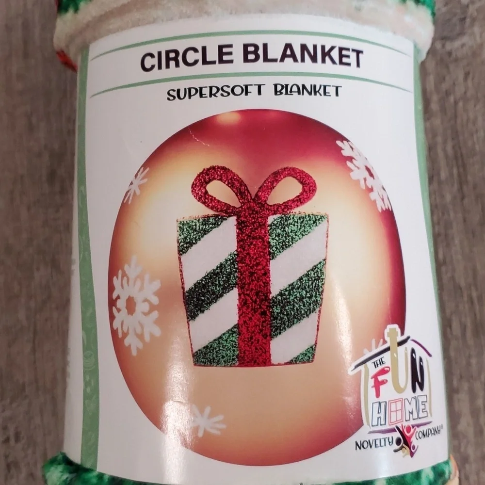 Christmas Ornament Circle SuperSoft Blanket
